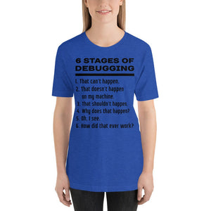 6 stages of debugging - T-Shirt Clan