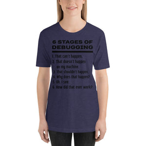 6 stages of debugging - T-Shirt Clan