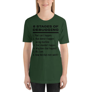 6 stages of debugging - T-Shirt Clan