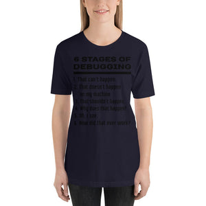 6 stages of debugging - T-Shirt Clan