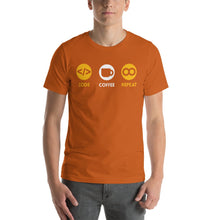 Load image into Gallery viewer, Code, coffee, repeat - T-Shirt Clan