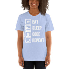 Load image into Gallery viewer, Eat, sleep, code, repeat - T-Shirt Clan