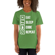 Load image into Gallery viewer, Eat, sleep, code, repeat - T-Shirt Clan