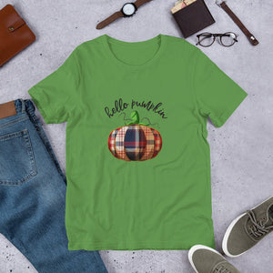 Hello Pumpkin (plaid) - T-Shirt Clan