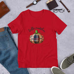 Hello Pumpkin (plaid) - T-Shirt Clan