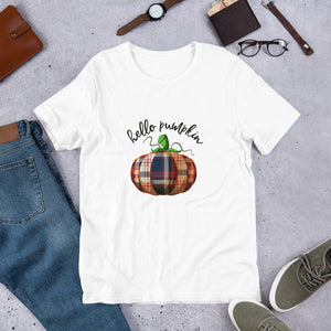 Hello Pumpkin (plaid) - T-Shirt Clan