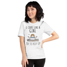 Load image into Gallery viewer, I code like a girl - T-Shirt Clan