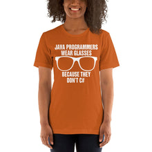 Load image into Gallery viewer, Java programmers wear glasses - T-Shirt Clan