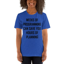 Load image into Gallery viewer, Programming vs. planning - T-Shirt Clan