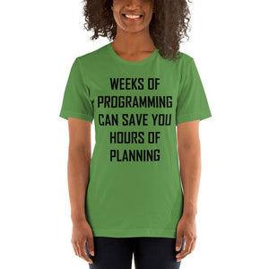 Programming vs. planning - T-Shirt Clan